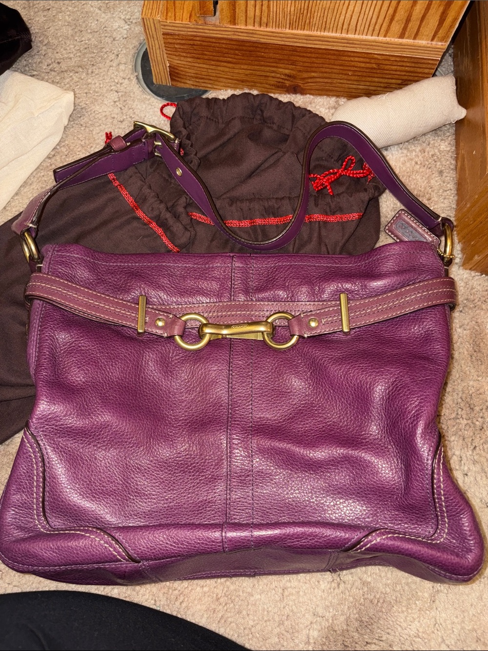 Coach Hampton pebbled leather tote